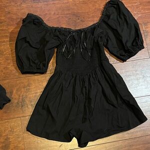 ASOS black off the shoulder romper